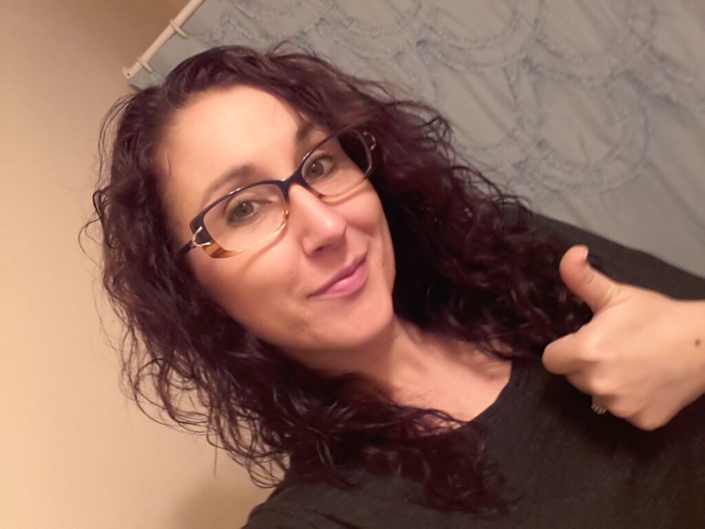 Lady giving thumbs up